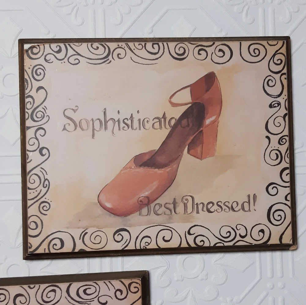 Fashion Shoe Style Wall art Hangings Chic fashion boutique decor
